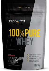 Probiótica 100% Pure Whey Refil Morango 825 G