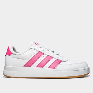 Tênis Adidas Breaknet Feminino, Tamanhos 35 ao 40 - (Branco/Rosa)