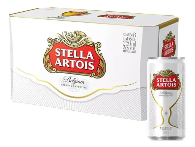 6 Packs de Cerveja Stella Artois Lata 269ml - Total 48 Unidades