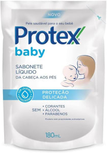 4 Unidades — Sabonete Líquido Infantil para Bebês Protex Baby Delicate Care - 180ml