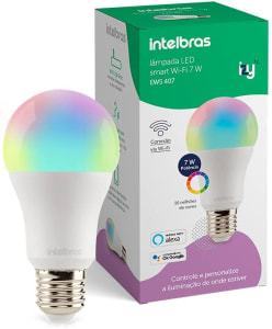 Smart Lâmpada Inteligente Intelbras EWS 407 com 16 Milhões de Cores 7W - Bivolt