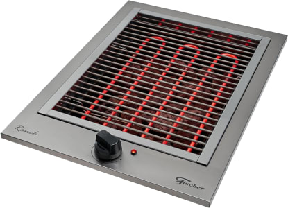 Churrasqueira Elétrica Cooktop Dominó Fischer C/ Pedra Vulcânica, 2000W, 220V