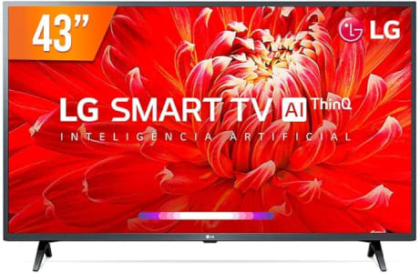 2021 Smart TV LG 43" Full HD 43LM6370 WiFi Bluetooth HDR ThinQAI compatível com Inteligência Artificial   