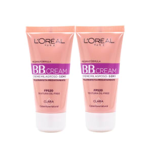 Kit 2 BB Cream L'Oréal Paris cor Clara FPS 20 30ml - Incolor