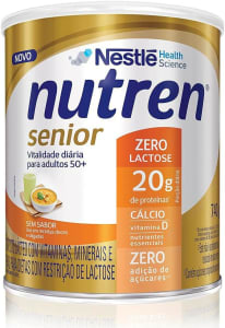 Complemento Alimentar Nutren Senior Sem Sabor Zero Lactose 740g