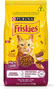 Ração Gatos Castrados Friskies Mix de Carne 3kg