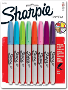 Marcadores Permanente Sharpie Fino Sortidas, Blister com 8 un, Sharpie, 1812776, Sortidas, Blister com 8