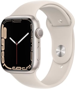 Apple Watch Series 7 (GPS) Caixa em alumínio luz das estrelas de 45 mm com Pulseira esportiva luz das estrelas