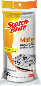 2 Unidades de Scotch-Brite, 3M, Pano Reutilizável, 58 Folhas - 20Cm X 20Cm