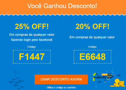 Cupom de 20% e 25% de desconto no Peixe Urbano