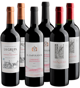 Kit 6 Cabernets Sauvignons por R$26,90 cada Garrafa