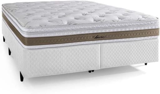 Cama Box Herval Queen Amore, 67x158x198 cm, Molas Ensacadas