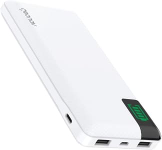 Geonav Power Bank, Carregador Portátil Universal 16.000mAh, 2 portas USB + 1 porta USB-C, Led Indicador de bateria, PB16KWT, Branco