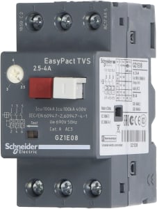 Disjuntor Termomagnetico Tesys Gz1E 2.54A Botao Impulsao Gz1E08, Schneider Electric