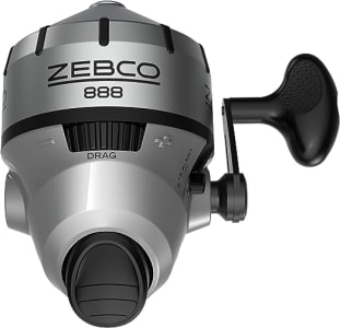 Zebco Carretilha de pesca 888 Spincast, carretilha tamanho 80, recuperador de mão direita ou esquerda, pré-enrolado com linha de pesca Zebco de 11,3 k