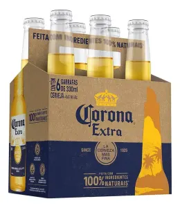 3 Packs Cerveja Mexicana Corona Garrafa 330ml Com 6 Unidades (Total 18)