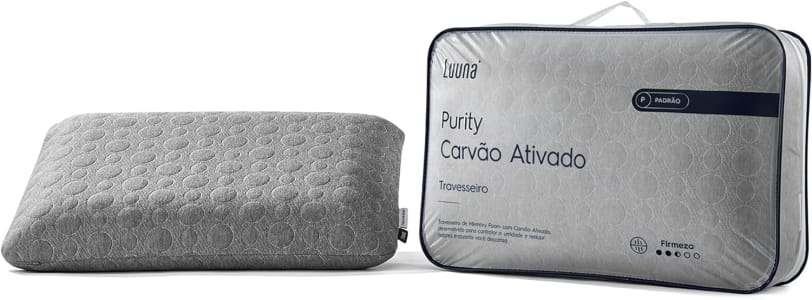 Travesseiro Visco de Carvão Ativado Luuna Purity 50cm x 70cm