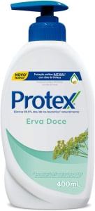 2 Unidades | Sabonete Líquido Antibacteriano para as Mãos Erva Doce 400ml Protex