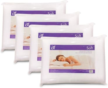 Kit 4 Travesseiro Espuma Ortopédico Firme Soft 50x70x10cm BF Colchões