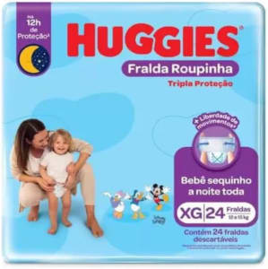 HUGGIES Fralda Tripla Prot. Roup. Xg - 24Und