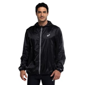 Jaqueta Corta-Vento Masculina ASICS com Capuz Ultraleve Compacta