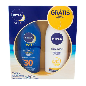 Protetor Solar Nivea Sun Protect & Hidrata FPS 30 Loção 200ml +  Loção Nivea Firmador Q10