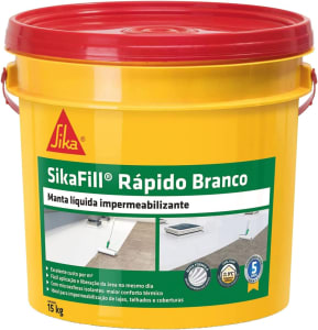 Sika – Borracha liquida- SikaFill Rápido Branco - Lajes - Fácil de aplicar - Balde 15kg