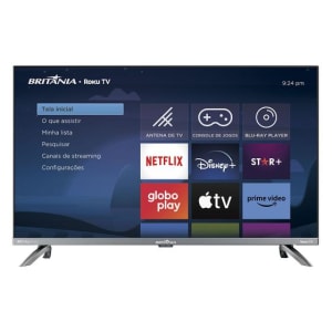 Smart TV 32” Britânia BTV32G7PR2CSGBLH LED Dolby Audio - TVs - Magazine {{route.pmdStoreName}}Logo LuLogo Magalu