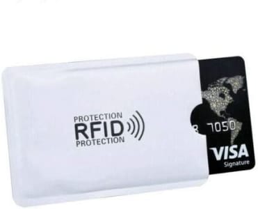 6 Envelopes Rfid Bloqueador Cartão De Crédito Contactless Prata