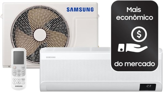 Ar-Condicionado Split Inverter Samsung WindFree Pro Energy Sem Vento 12.000 Btus Frio AR12CVFAAWKNAZ 220V