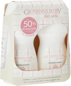 Kit com 2 Desodorante Roll-ON Giovanna Baby Blanc Vanilla 50ml