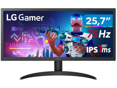 Monitor Gamer UltraWide LG 26WQ500-B 25,7” - Full HD 75Hz IPS 1ms HDMI FreeSync - Monitor Gamer - Magazine {{route.pmdStoreName}}Logo LuLogo Magalu