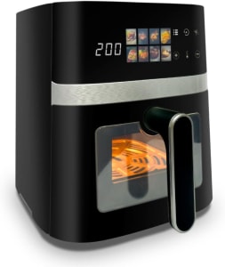 Air Fryer Fritadeira Elétrica Digital Extream 5,5l Preto e Prata, 127v