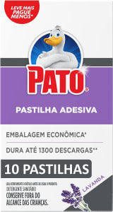 2 Pacotes Pato Desodorizador Pastilha Adesiva Lavanda - 10 Unidades