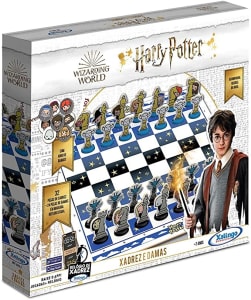 Jogo de Xadrez e Damas Harry Potter Xalingo Multicor Médio 5373.2