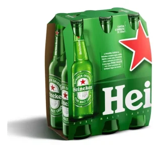 6 Packs — Cerveja Heineken Premium Long Neck 330ml - 6 Unidades (Total 36 Unidades)