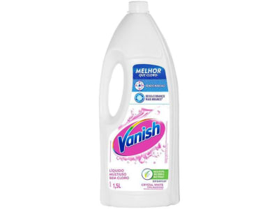 Tira Manchas em Gel Vanish Crystal White 1,5L - Para Roupas Brancas - Tira Manchas - Magazine 