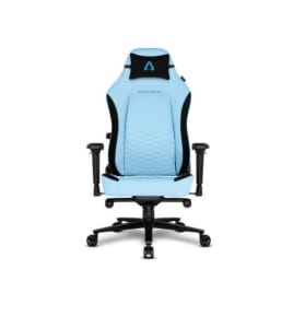 Cadeira Gamer Alpha Gamer Alegra Fabric Até 150 kg Apoio de Braço 4D Mecanismo Frog Apoio Lombar Ajustável Azul - AGA