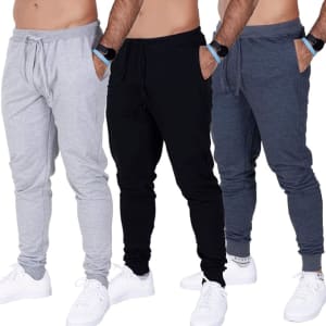 Kit 3 Calça Moletom Com Bolso Jogger Masculina Adulto, Tamanhos P ao GG