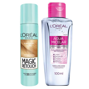 Kit Retoque de Raiz Spray Instantâneo L'Oréal Paris Magic Retouch Louro Claro + Água Micelar 100ml