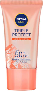 Nivea Sun Protetor Solar Facial Tripla Proteção Loção Antiacne Fps50 40ml