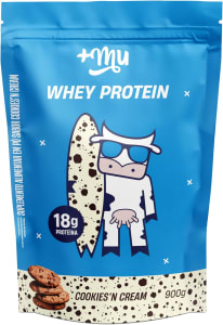 +Mu Whey Concentrado Sabor Cookies And Cream 18g Proteina - Refil 900g