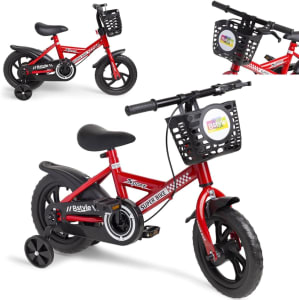 Bicicleta Infantil Aro 12 Speedy Com Rodinhas Removíveis Freio Seguro Cestinha Cesto Diversão e Segurança Passeio - Baby Style (Disponível Em 3 Cores)