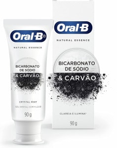 Creme Dental Oral-B Natural Essence Bicarbonato de Sódio e Carvão - 90g