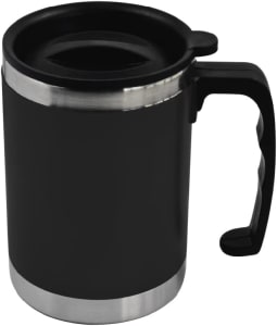 Hauskraft Caneca térmica 400ml, Modelo: CANC-099PT, Cor: Preto com prata