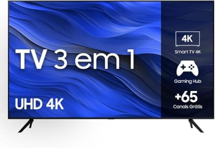 Samsung Smart TV 58" UHD 4K 58CU7700, Processador Crystal 4K, Gaming Hub, Visual Livre de Cabos, Tela sem limites, Alexa built in, Controle Único