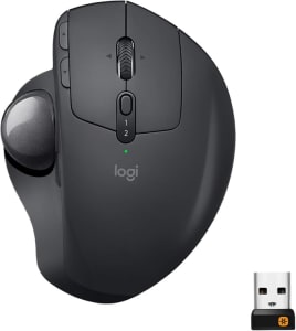 Mouse sem fio Logitech Trackball MX Ergo com Ajuste de Ângulo, Conexão USB Unifying ou Bluetooth com Easy-Switch para até 3 dispositivos e Bateria Recarregável