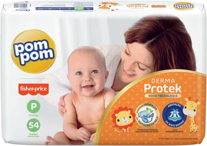 Fralda Pom Pom Protek Proteção de Mãe Mega P 54 Unidades