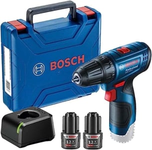 Bosch Parafusadeira Furadeira Gsr 120-Li 12V Com 2 Baterias 1 Carregador E Maleta