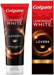 10 Unidades — Creme Dental Clareador Colgate Luminous White Lovers Manchas de Café - 70g Cada